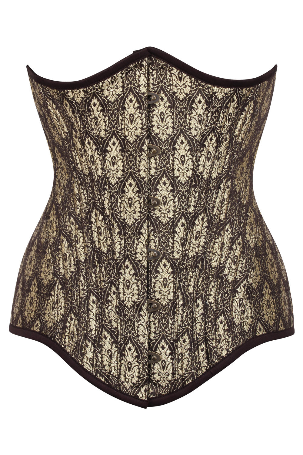Orchid Coffee Gold Brocade Waist Training Corset