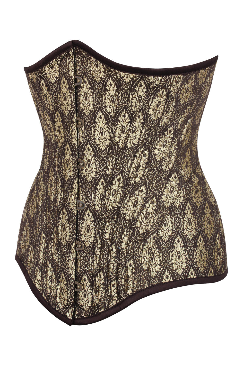 Orchid Coffee Gold Brocade Waist Training Corset