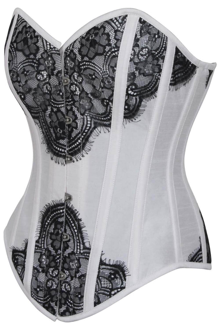 Bruce Overbust Silver Corset