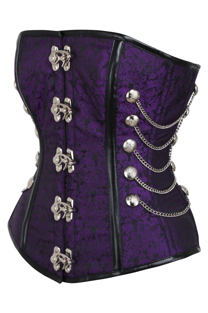 Chancy Steampunk Purple Corset