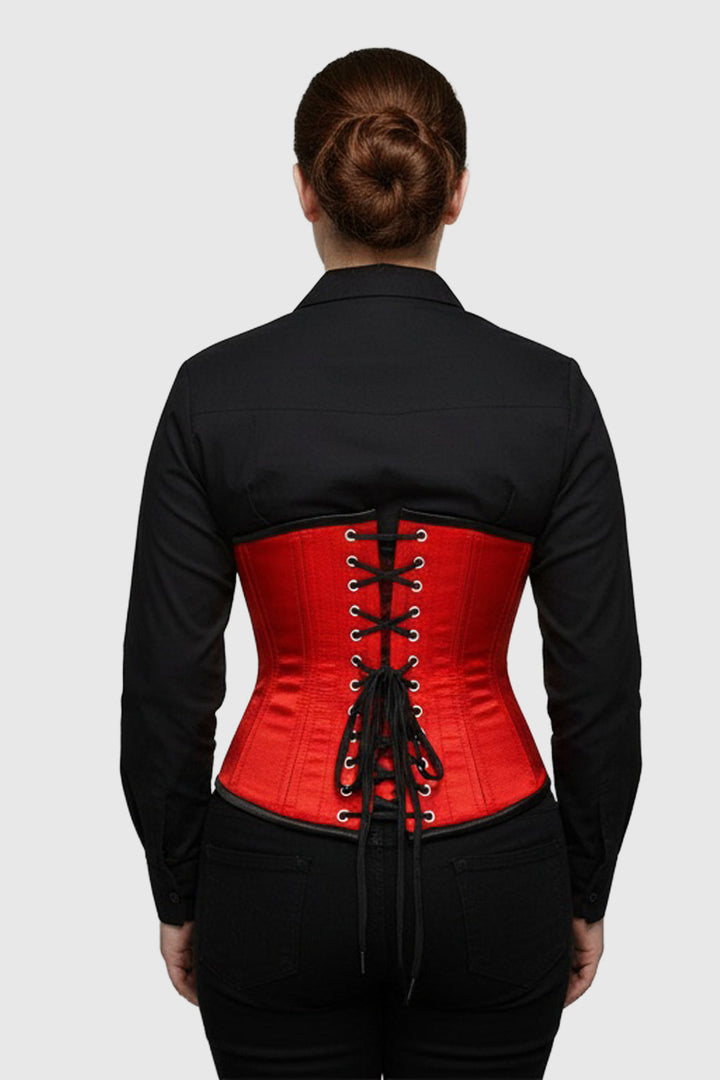 Josepha Red Satin Waist Training Underbust Corset