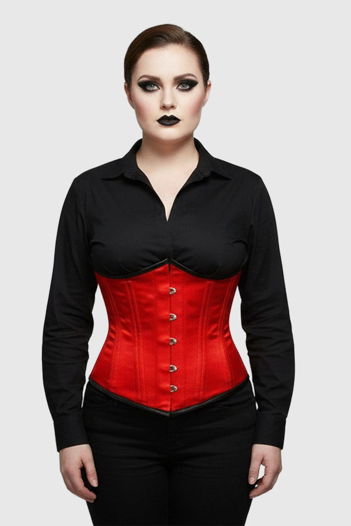 Josepha Red Satin Waist Training Underbust Corset