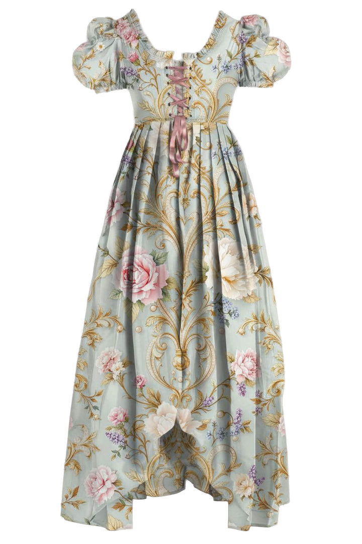 Misa Rococo Baroque with Rose Guinevere Corset Dress | LUXE NOIR