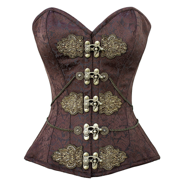Isabell Steampunk Overbust Embroidered Corset