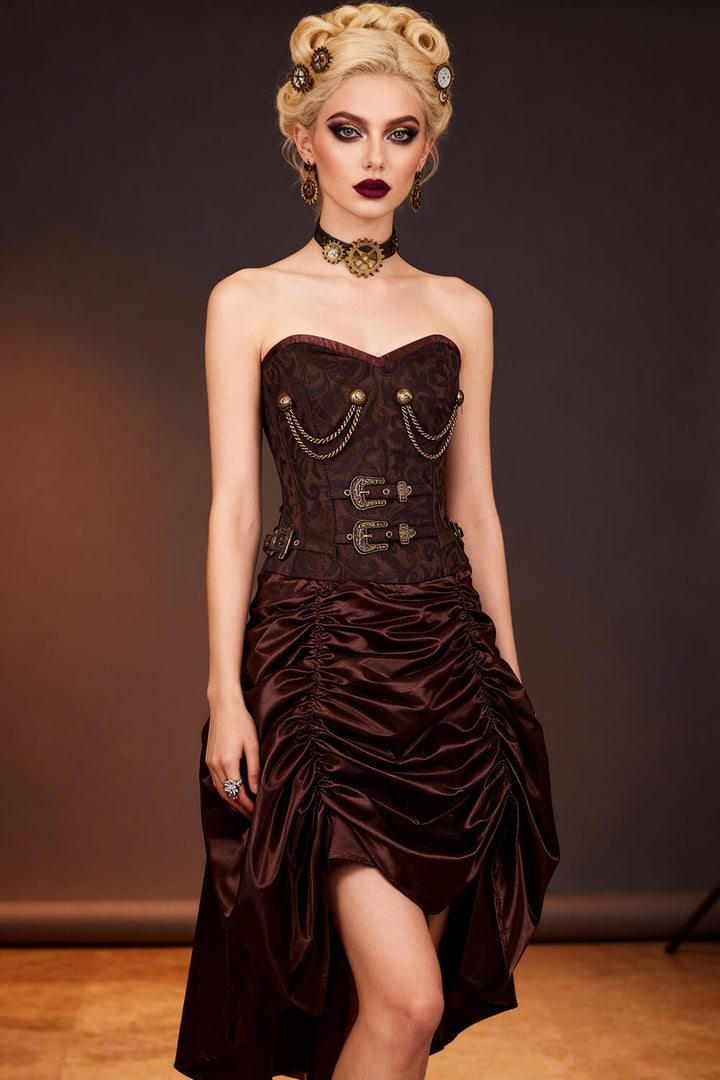 Trennen Steel Boned Steampunk Corset  Dress
