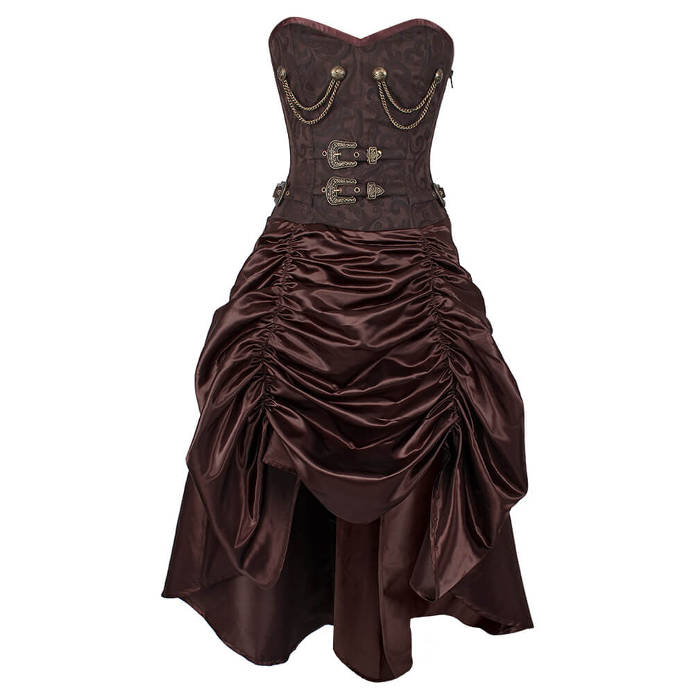 Trennen Steel Boned Steampunk Corset  Dress