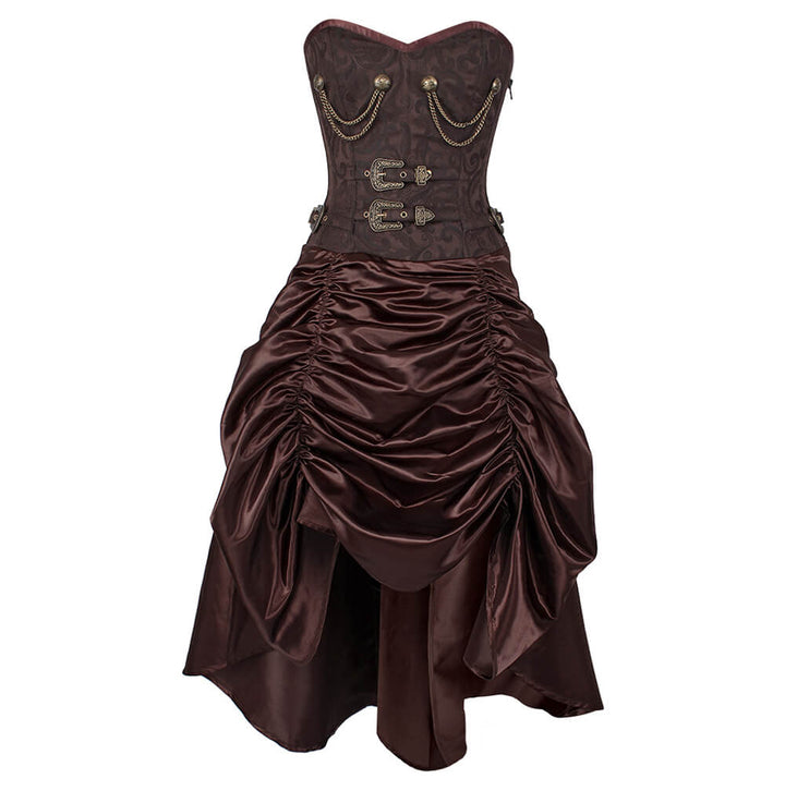 Trennen Steel Boned Steampunk Corset  Dress