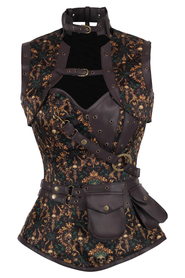 Jennisa Skull Baroque Inspired Overbust Corset