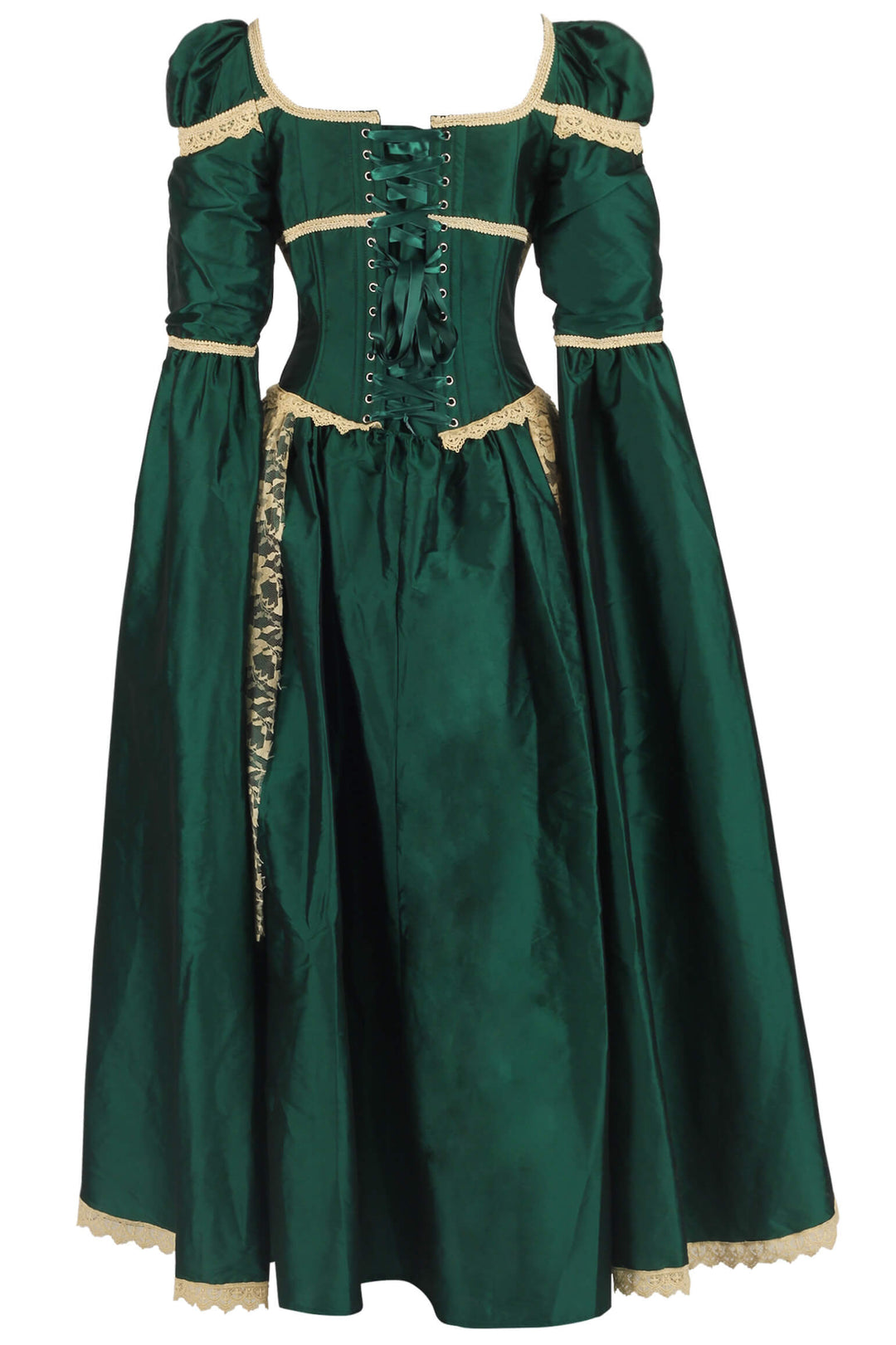Loriann Rococo Green Elven Corset Dress - view 3 | LUXE NOIR