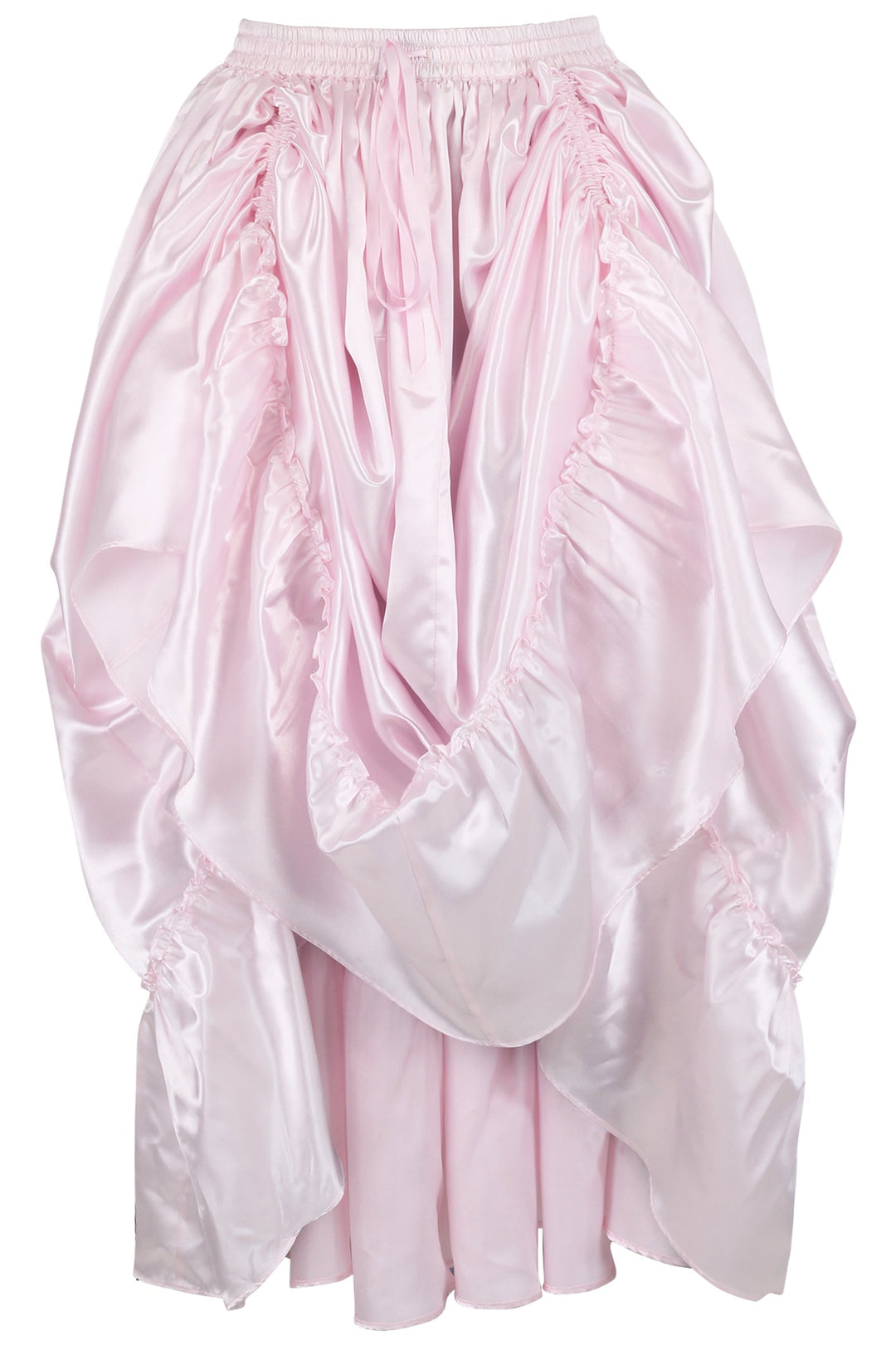 Kenisha Rococo Pink Satin Bustle Skirt | LUXE NOIR