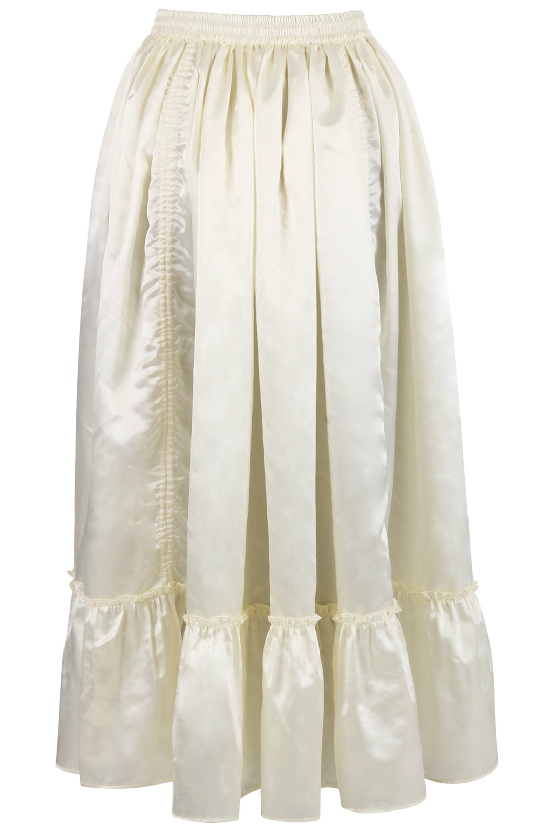 Krislynn Rococo Ivory Satin Bustle Skirt - view 3 | LUXE NOIR