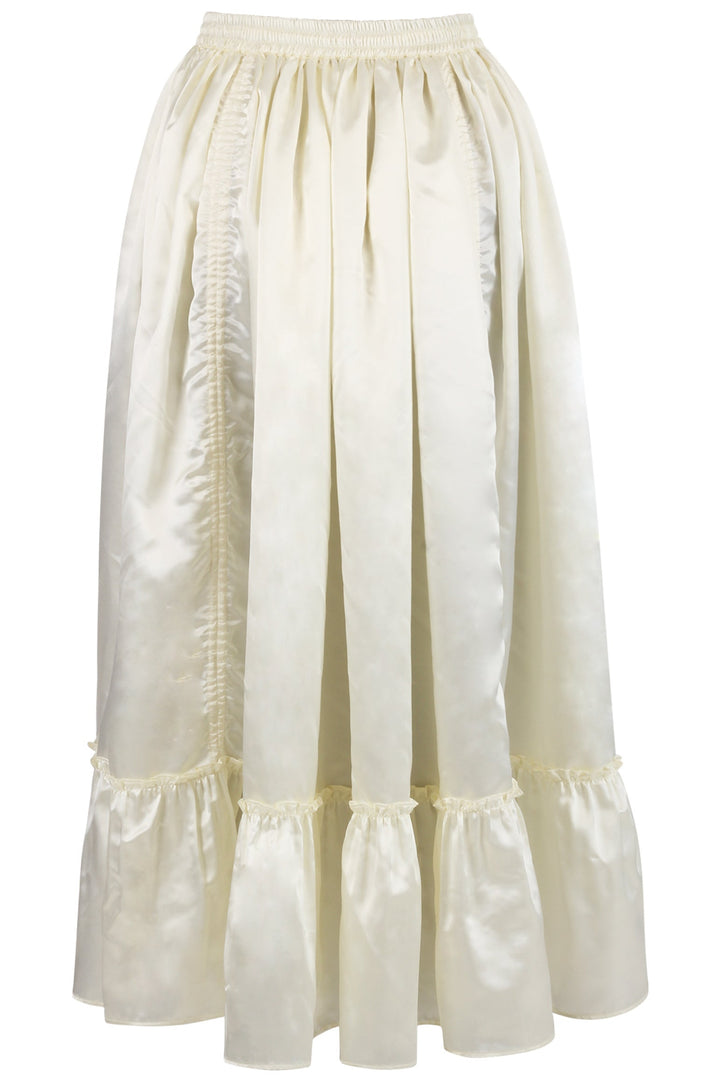 Krislynn Rococo Ivory Satin Bustle Skirt - view 3 | LUXE NOIR