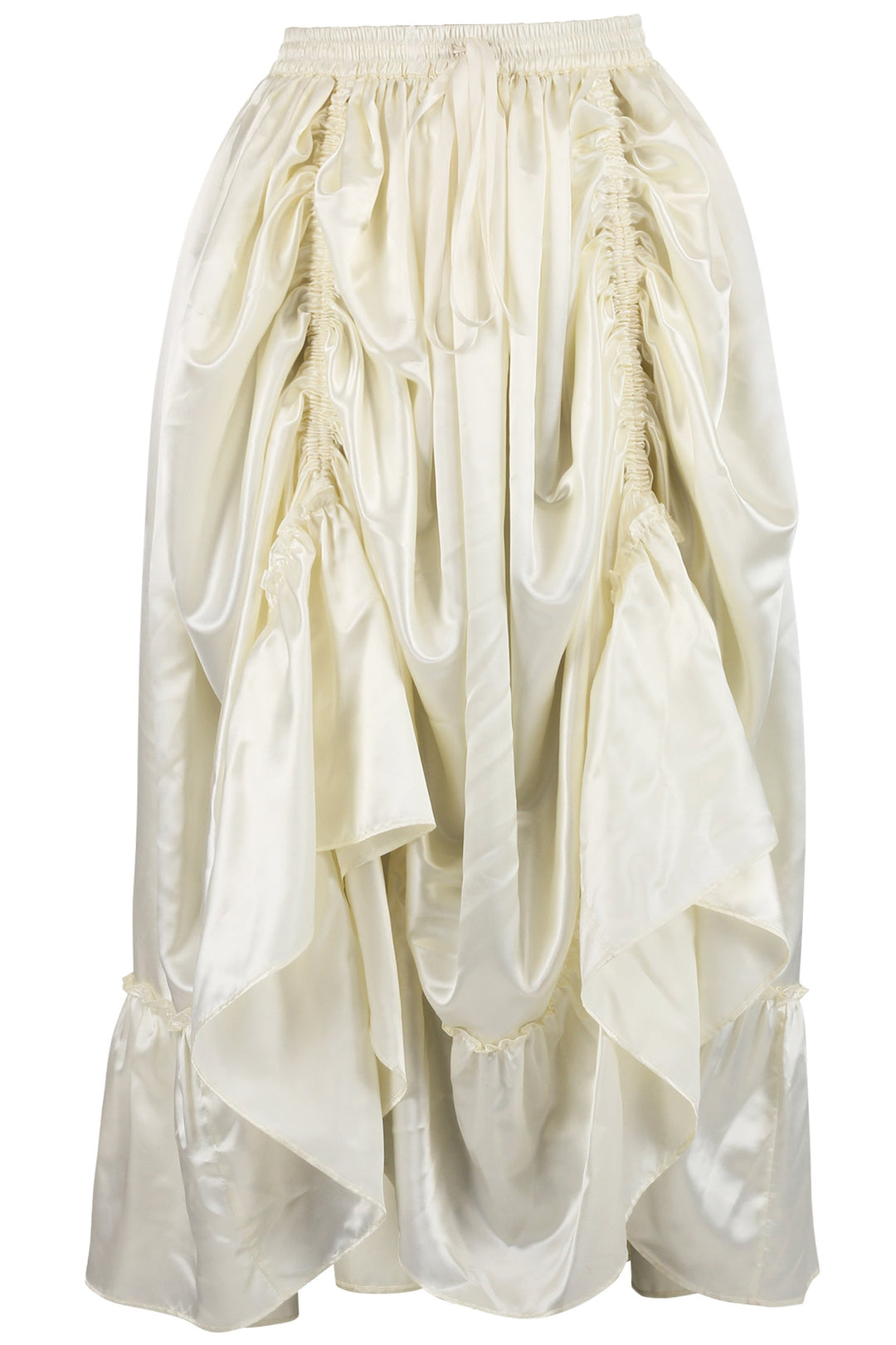 Krislynn Rococo Ivory Satin Bustle Skirt | LUXE NOIR