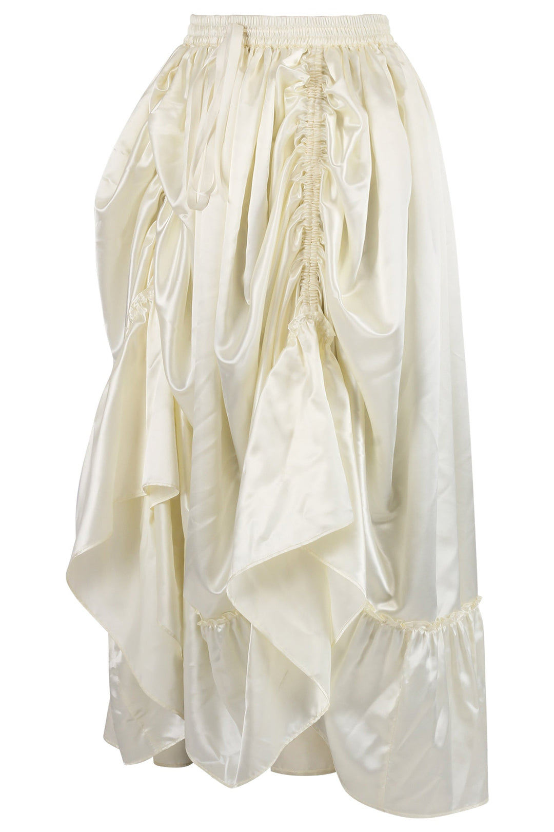 Krislynn Rococo Ivory Satin Bustle Skirt - view 2 | LUXE NOIR
