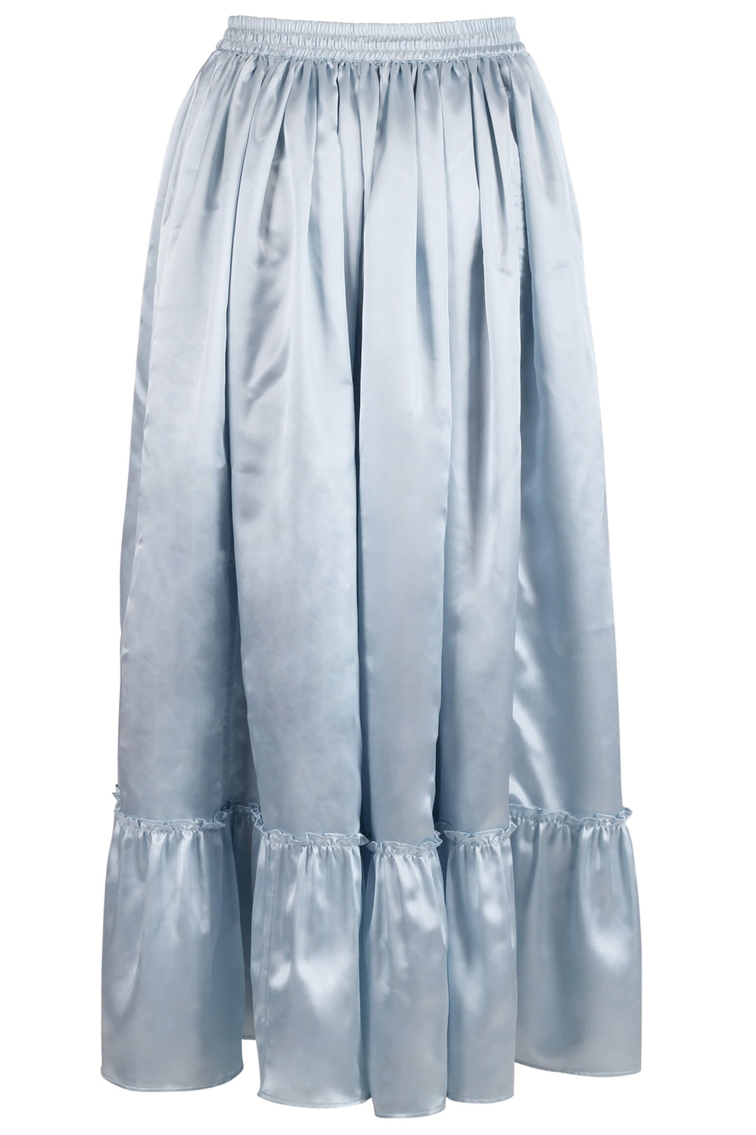 Linsey Rococo Blue Satin Bustle Skirt - view 3 | LUXE NOIR