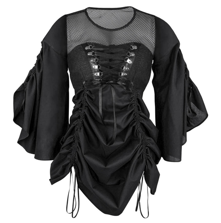 Lamia Steampunk Inspired Black Top Cum Dress