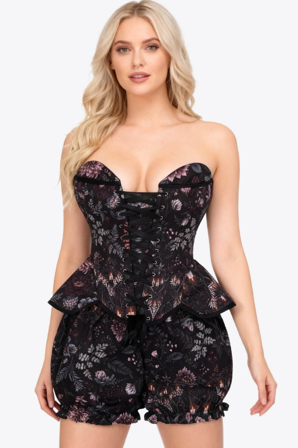 Whittley Midnight Candlelight Floral Corset