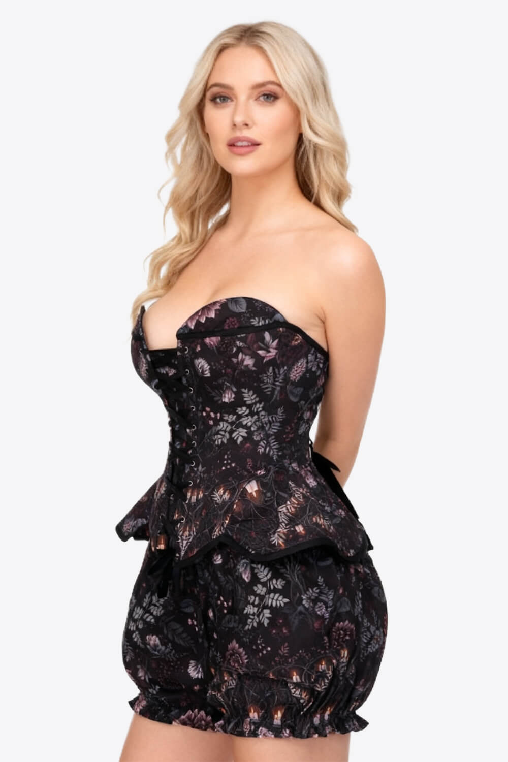 Whittley Midnight Candlelight Floral Corset
