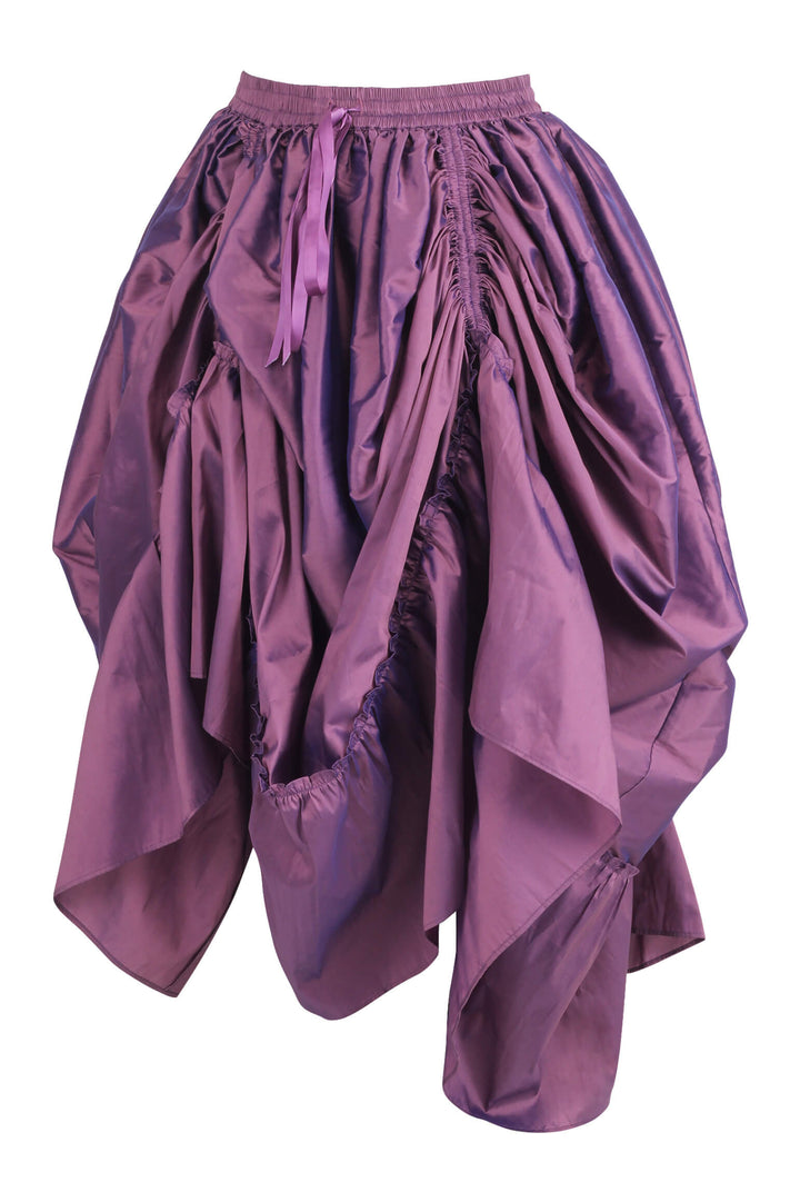 Haileigh Rococo Lilac Taffeta Bustle Skirt - view 2 | LUXE NOIR