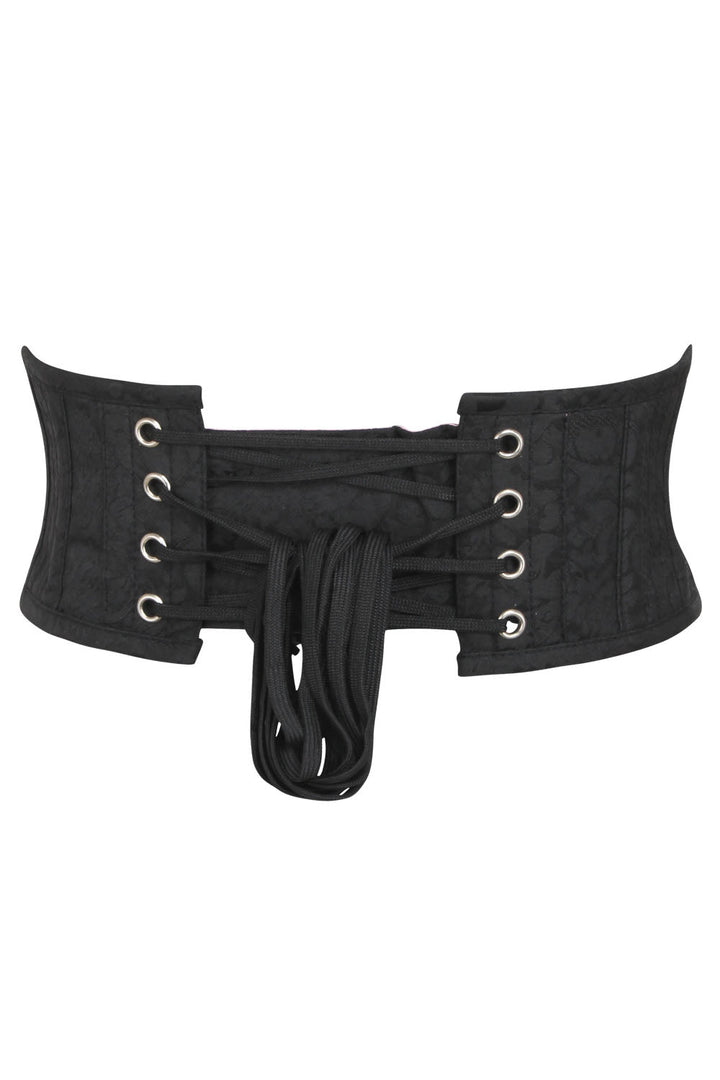 Rubia Black Brocade Underbust Corset