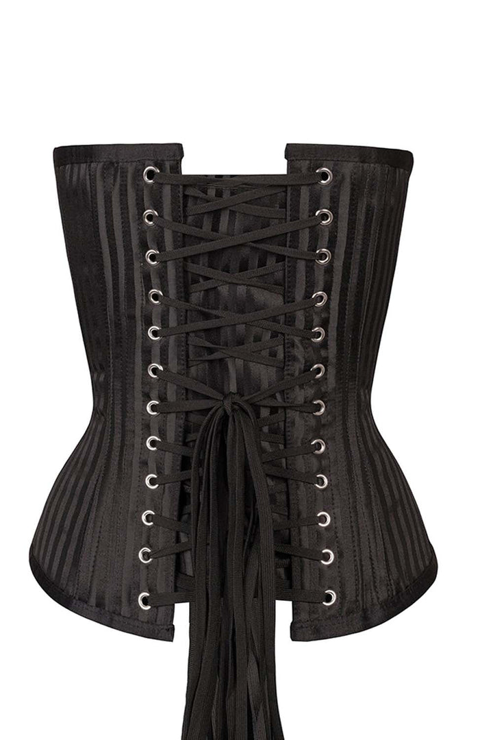 Shakeera Black Brocade Waist Training Overbust Corset