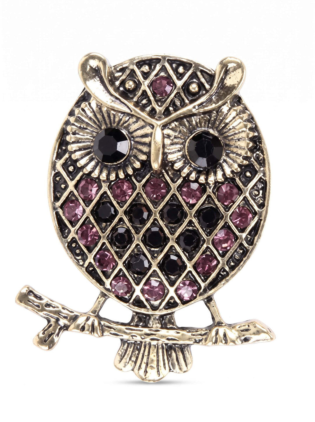 Moonlit Perch Owl Brooch