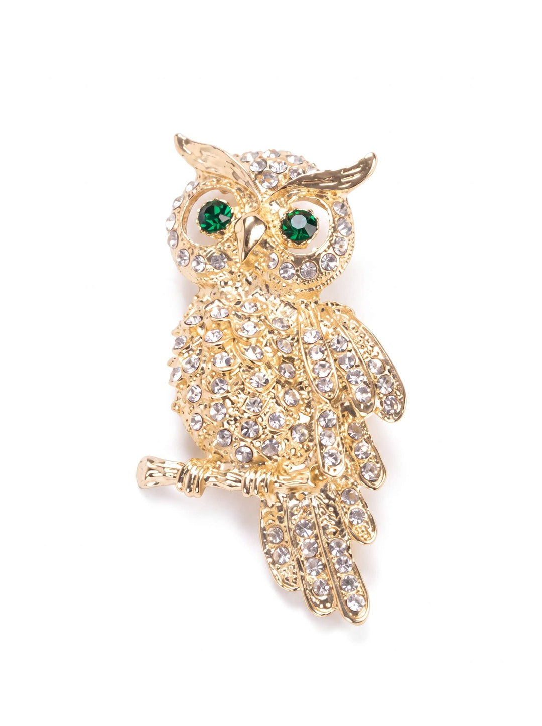 Emerald Gaze Owl Brooch