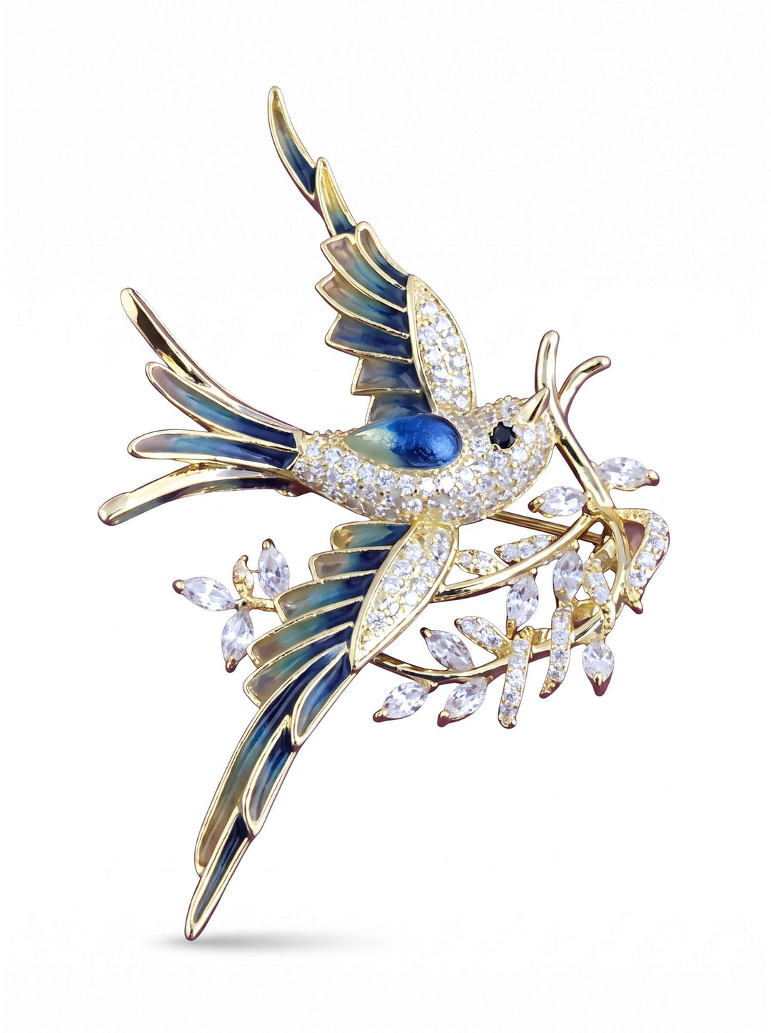 Azure Flight Bird Brooch