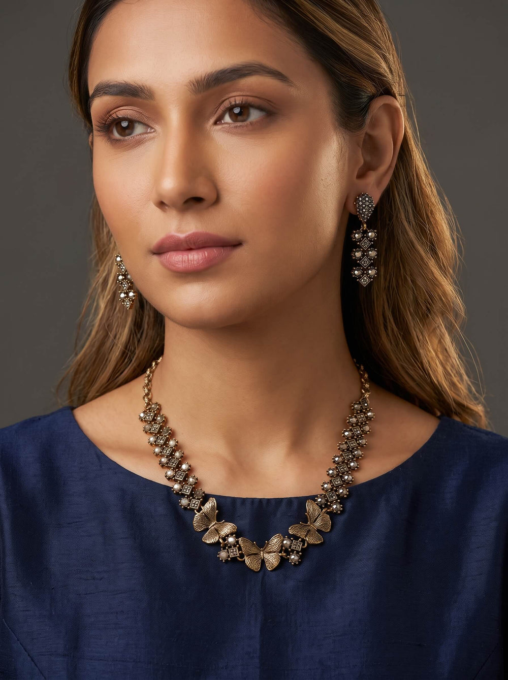 Butterfly Garden Necklace and Earring Set