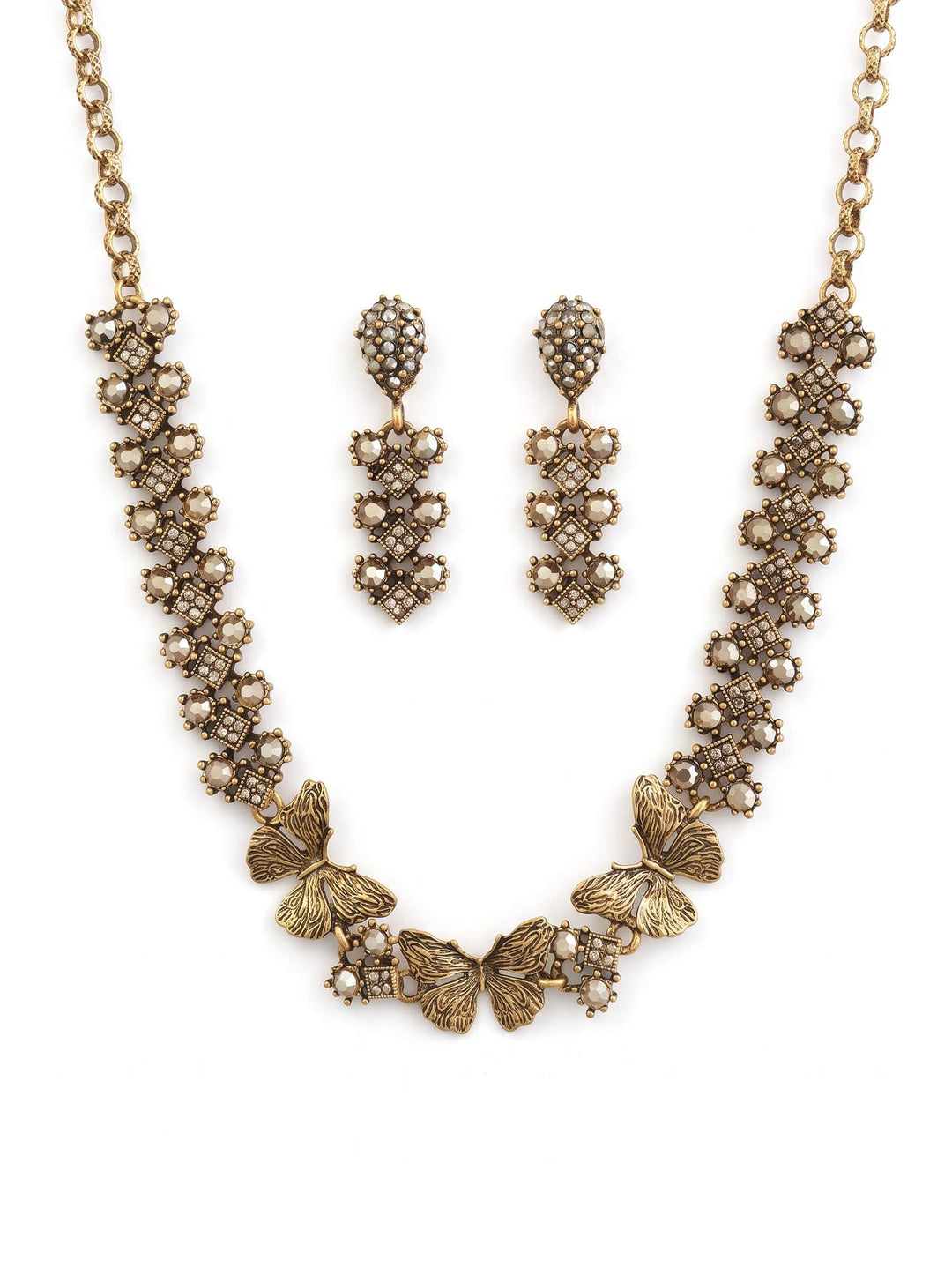 Butterfly Garden Necklace and Earring Set