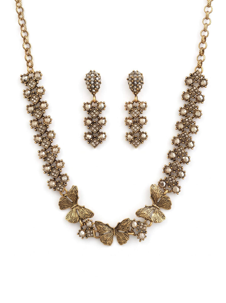 Butterfly Garden Necklace and Earring Set