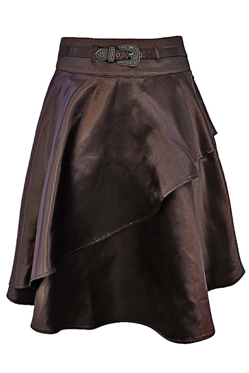 Shelby Brown Satin Steampunk Layered Skirt