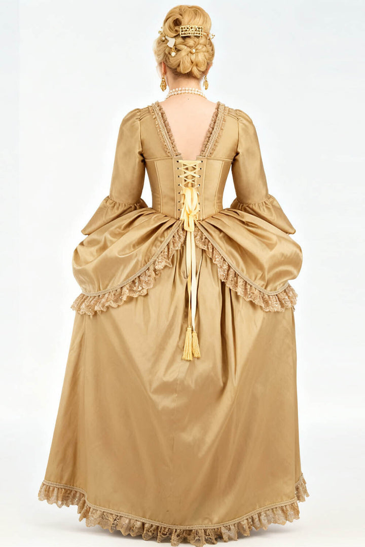 Gold Lynnsey Rococo Corset Dress - view 6 | LUXE NOIR