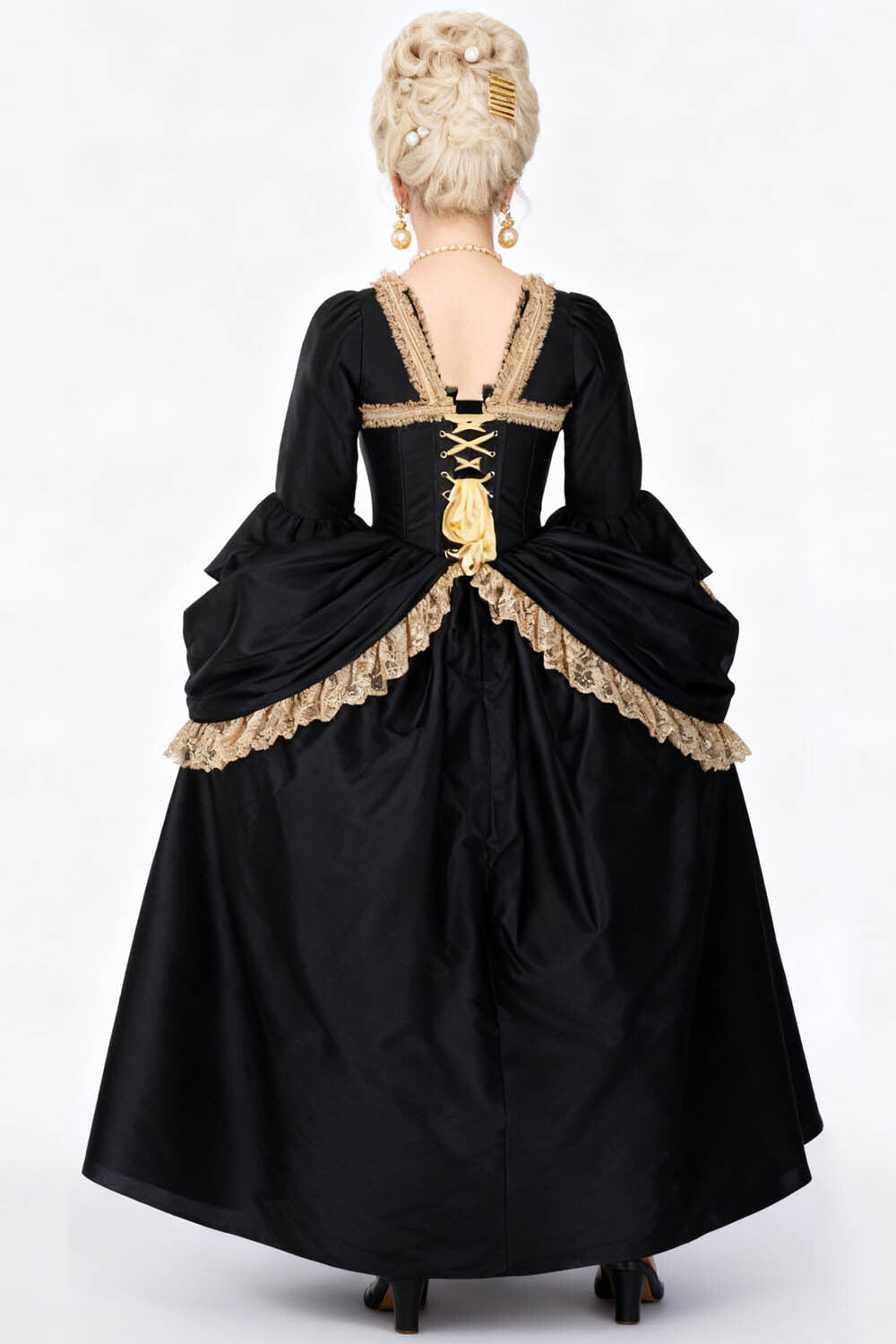 Black Gold Lynnsey Rococo Corset Dress - view 6 | LUXE NOIR