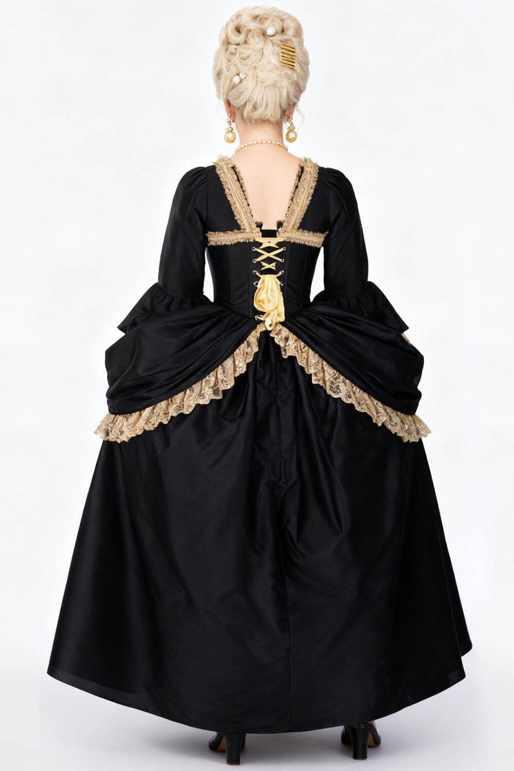 Black Gold Lynnsey Rococo Corset Dress - view 6 | LUXE NOIR