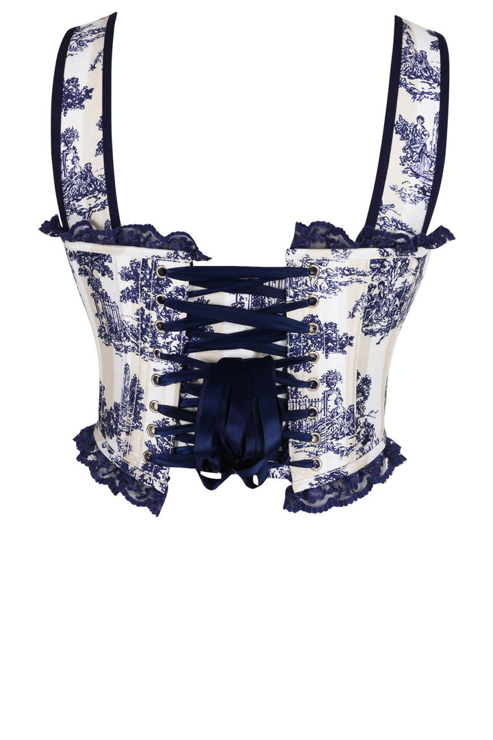 Toile Navy Joice Overbust Corset