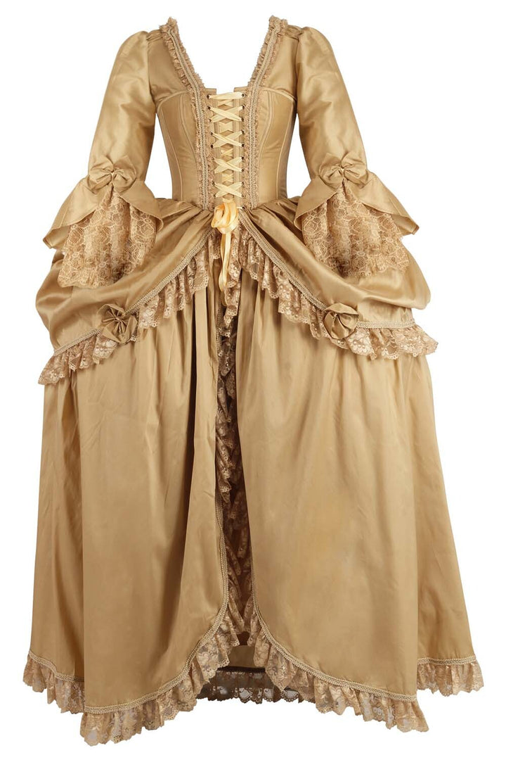 Gold Lynnsey Rococo Corset Dress | LUXE NOIR