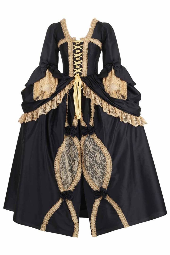 Black Gold Lynnsey Rococo Corset Dress | LUXE NOIR