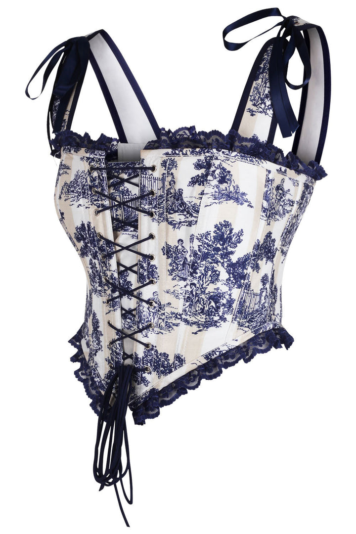 Toile Navy Joice Overbust Corset