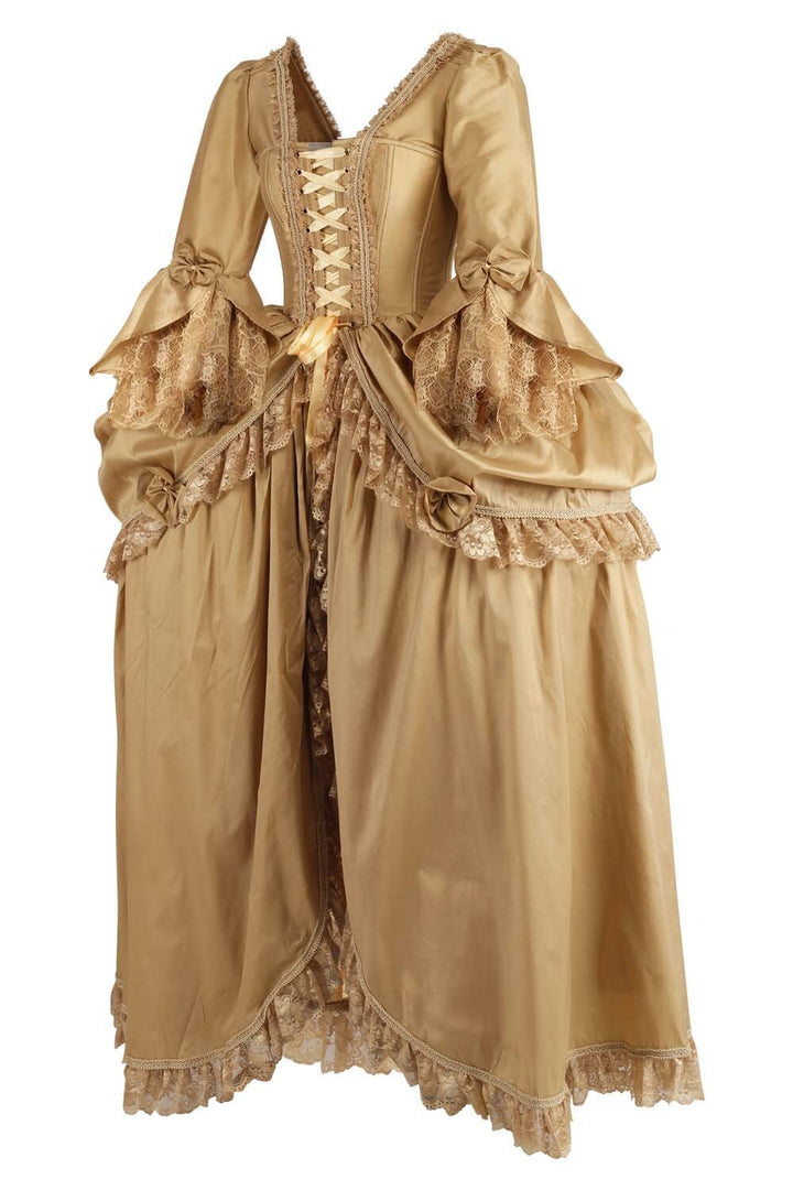 Gold Lynnsey Rococo Corset Dress - view 2 | LUXE NOIR