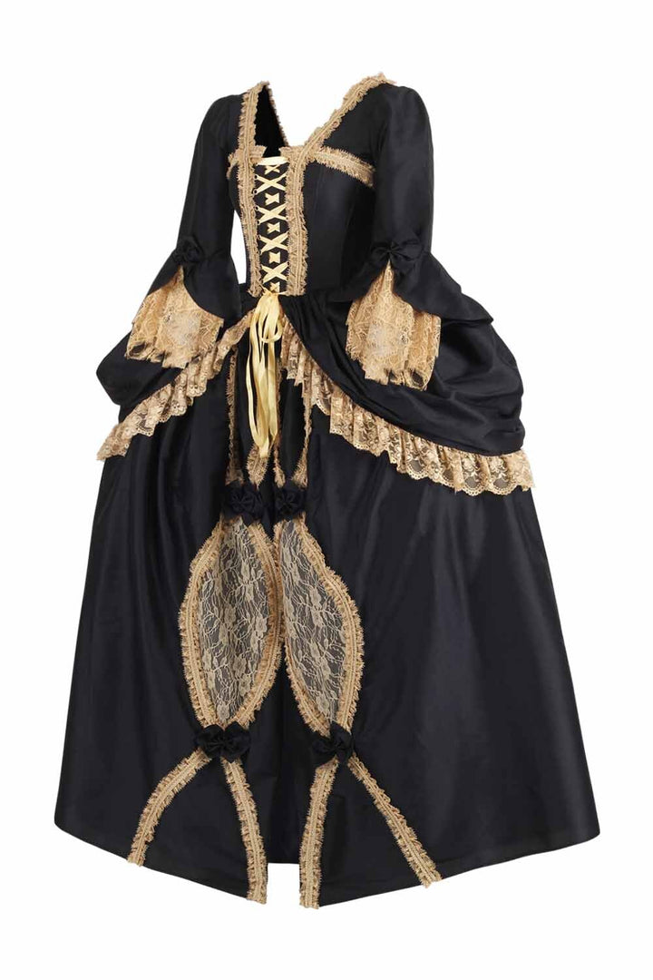 Black Gold Lynnsey Rococo Corset Dress - view 2 | LUXE NOIR