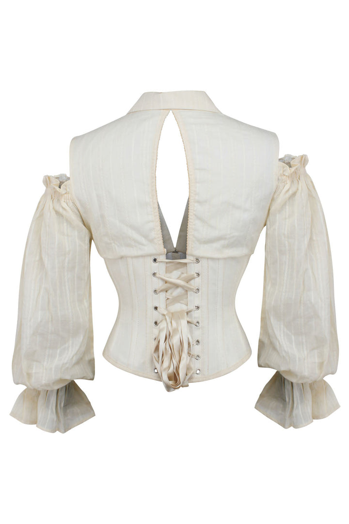 Ivory Ivy Cold Shoulder Underbust Cotton Corset