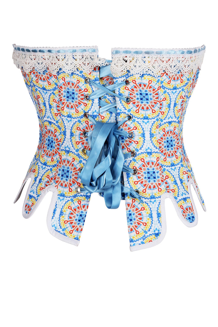 Azure Medallion Jolana Overbust Corset