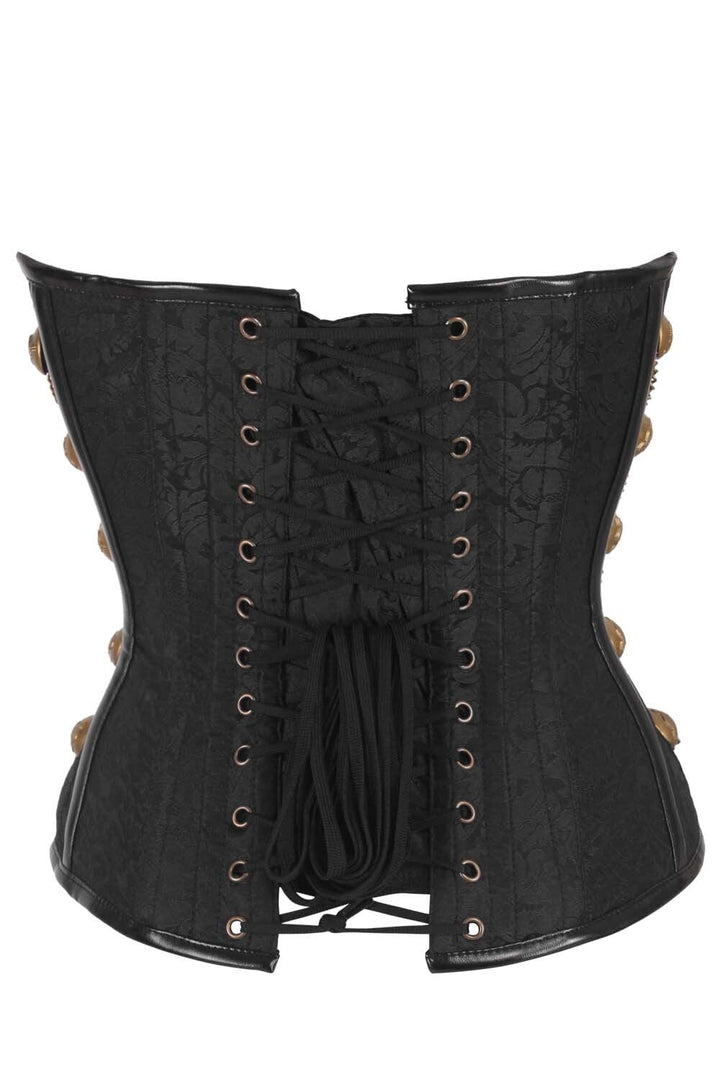 Jewelyn Black Steampunk Overbust Corset