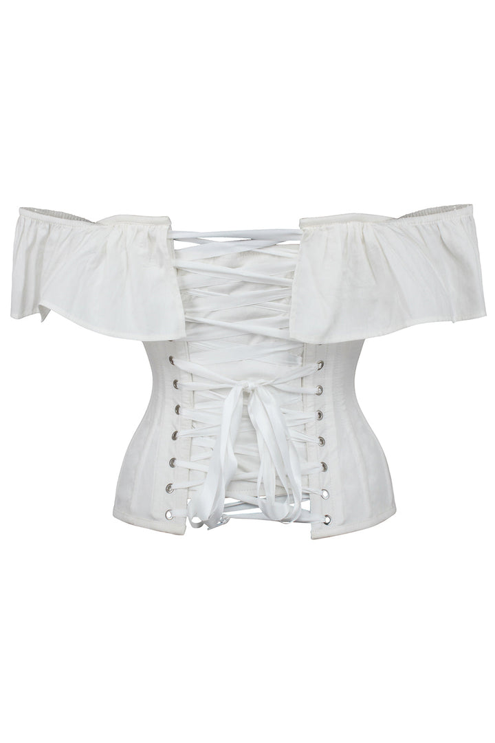 Snow White Joyleen Overbust Off Shoulder Cotton Corset