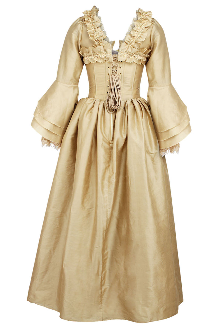 Champagne Gold Rococo Muse Corset Dress - view 3 | LUXE NOIR