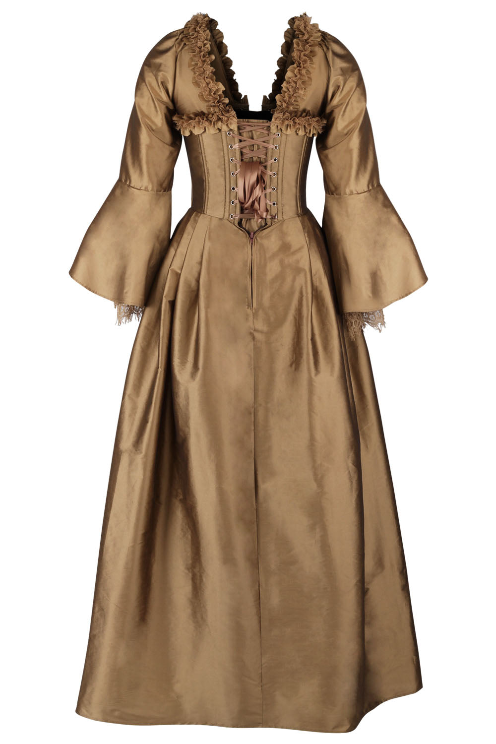 Antique Gold Rococo Muse Corset Dress - view 3 | LUXE NOIR