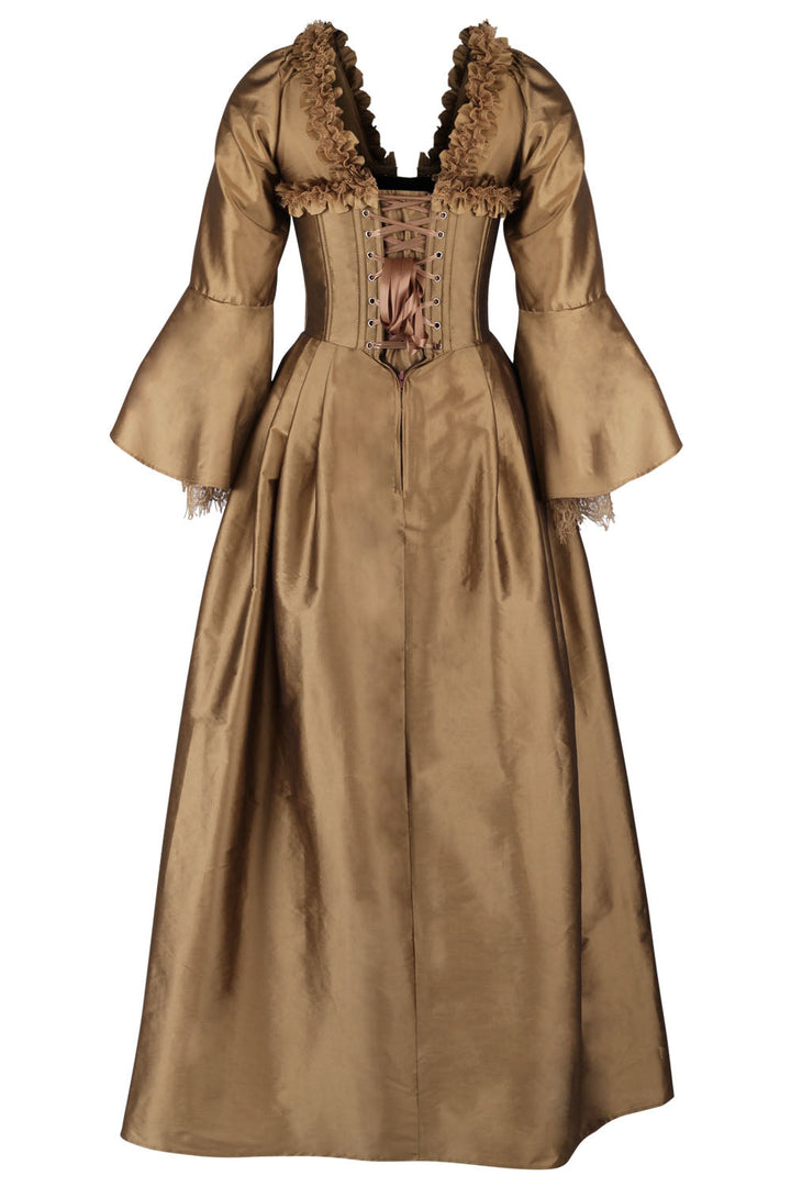 Antique Gold Rococo Muse Corset Dress - view 3 | LUXE NOIR