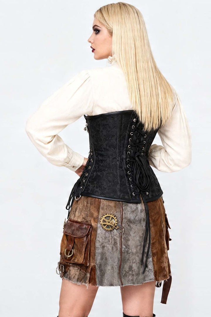 Midnight Black Yulia Underbust Corset