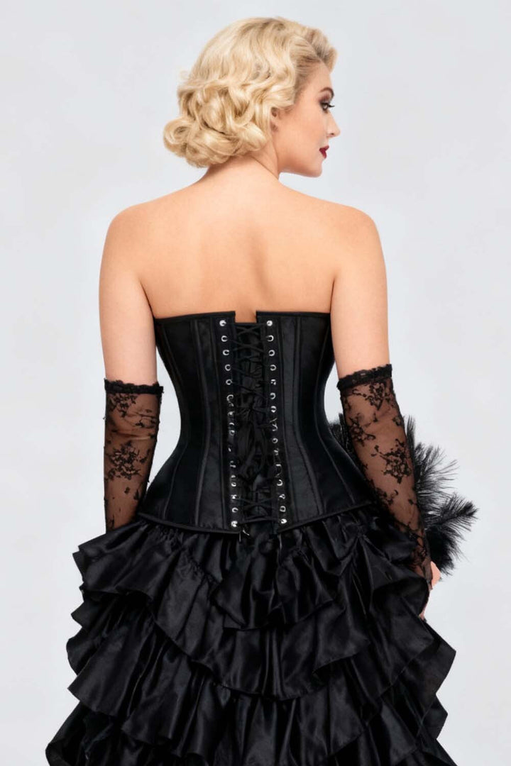 Midnight Black Navya Gothic Overbust Corset